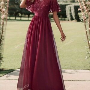 Ever Pretty Burgundy Evening Gown new size medium